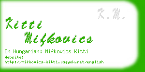 kitti mifkovics business card